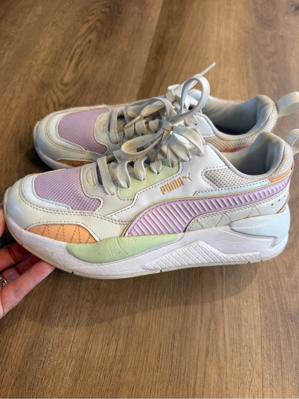 Puma Pastel Multi-Color Sneakers - Lavender, Mint & Peach Accents